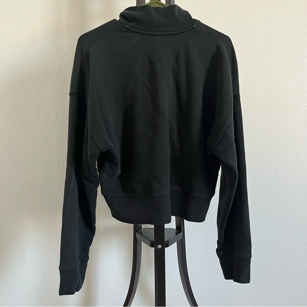 Reformation 1/4 zip black cropped sweater - Picture 4 of 5